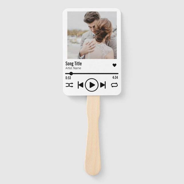 Custom Newlywed Foto Song Playlist Vielen Dank Fächer (Vorderseite)