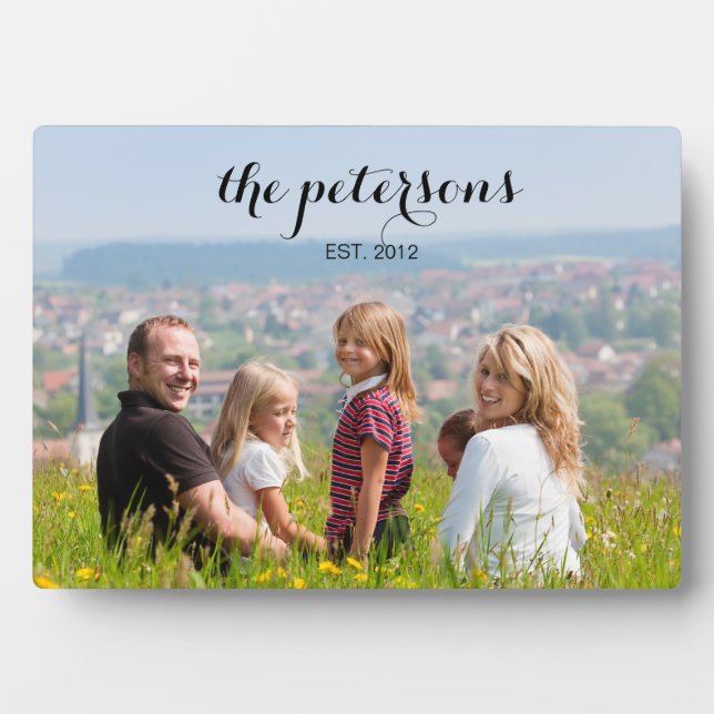Custom Niedlich Beautiful Lächeln Familie Foto Uni Fotoplatte (Vorderseite)