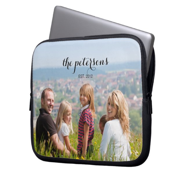 Custom Niedlich Beautiful Lächeln Familie Foto Uni Laptopschutzhülle (Vorderseite Links)
