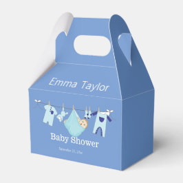 Custom Niedlich Blue Boy Clothesline Baby Dusche Geschenkschachtel