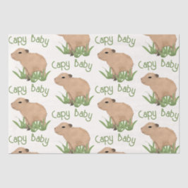 Custom Niedlich Capybara Pun Baby Boy Seidenpapier
