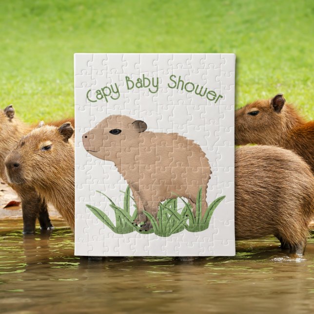 Custom Niedlich Capybara Pun Capy Baby Dusche (Von Creator hochgeladen)