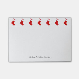 Custom Niedlich Classic Red Strumpf Weihnachtsfeie Post-it Klebezettel