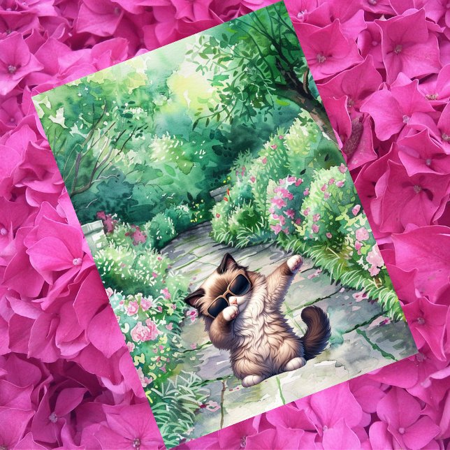 Custom Niedlich Dancing Ragdoll Cat Geburtstag Karte (Von Creator hochgeladen)