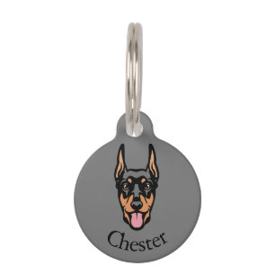 Custom Niedlich Doberman Dog Haustiermarke