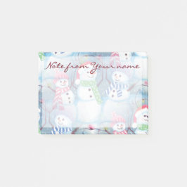 Custom Niedlich Fun Funny Holiday Snowmen Muster Post-it Klebezettel