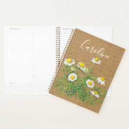 Custom Niedlich Fun Vintag Chamomile Blume Planer