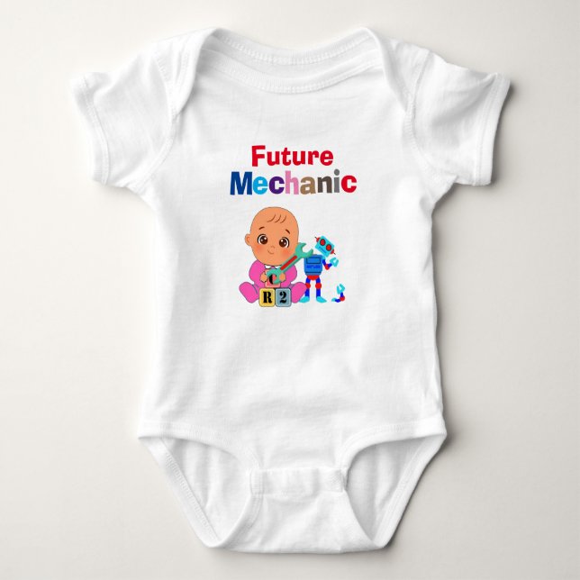 Custom Niedlich Funny Baby Future Chemist Genius Strampler (Vorderseite)