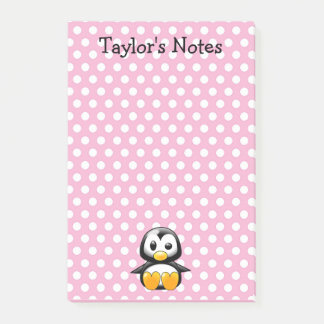 Custom Niedlich Funny Cartoon Pinguin Post-it Klebezettel