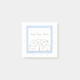 Custom Niedlich Ghost Family Girl Blue Design Post-it Klebezettel