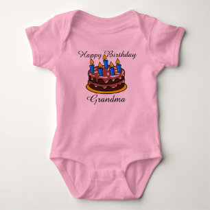 Custom niedlich Happy Birthday Oma Baby Shirt