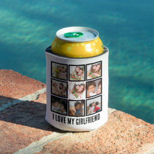 Custom Niedlich I Liebe meiner Freundin 9 Foto Col Dosenkühler