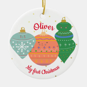 Custom Niedlich Kawaii Ornament Baby First Christm