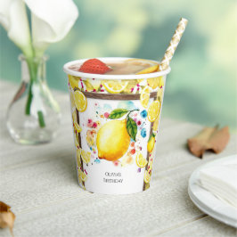 Custom Niedlich Lemon Birthday Pappbecher