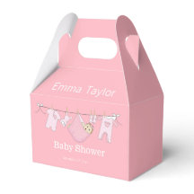Custom Niedlich Pink Girl Clothesline Babydusche