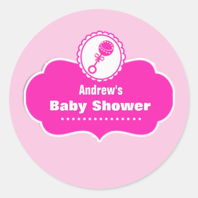 Custom Niedlich Rattle Baby Shooter Sticker (Vorderseite)