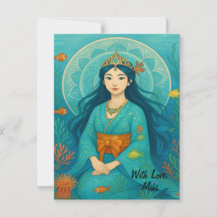 Custom Niedlich Whismusical Underwater Princess Postkarte