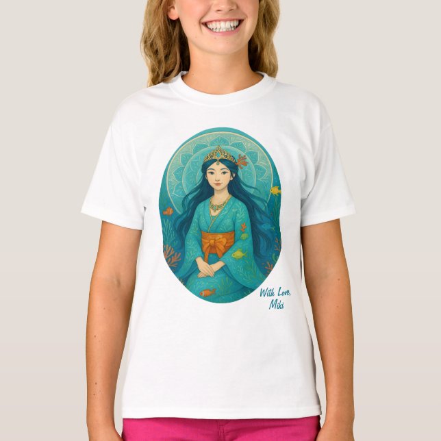 Custom Niedlich Whismusical Underwater Princess T-Shirt (Vorderseite)