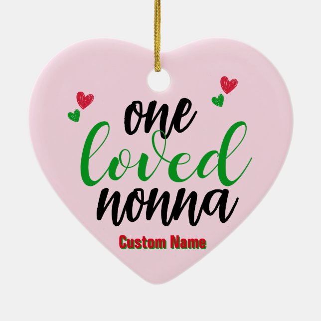 Custom Nonna Ornament - Personalisierte Weihnachte (Hinten)
