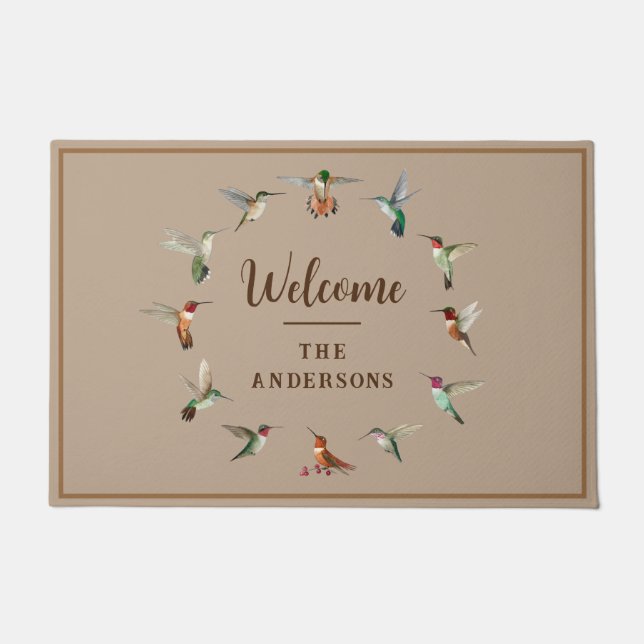 Custom North American Hummingbirds Fußmatte (Vorderseite)