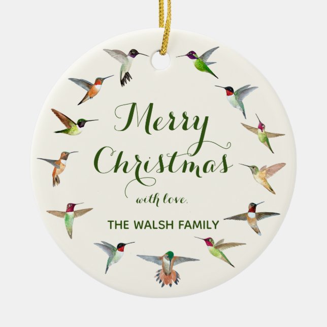 Custom North American Hummingbirds Keramik Ornames Keramik Ornament (Vorne)