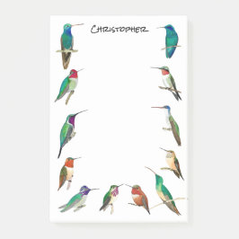 Custom North American Hummingbirds Post-it Notes Klebezettel