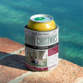 Custom North Pole Newspaper Weihnachtsfest-Foto Dosenkühler