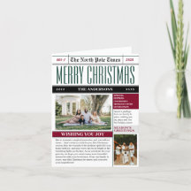 Custom North Pole Times Newspapier Weihnachtsfest-