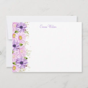 Custom Note Card Floral Bouquet Mitteilungskarte