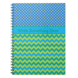 Custom Notebook: Polka Dots and Chevrons Notizblock
