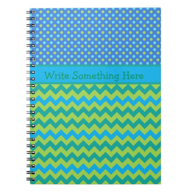 Custom Notebook: Polka Dots and Chevrons Notizblock (Vorderseite)
