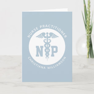 Custom NP Nurse Practitioner Abschluss Caduceus Karte