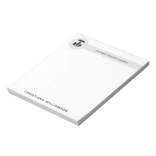 Custom NP Nurse Practitioner Abschluss Caduceus Notizblock