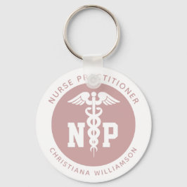 Custom NP Nurse Practitioner Abschluss Caduceus Schlüsselanhänger