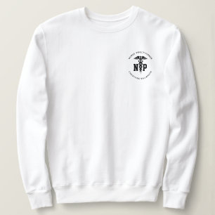 Custom NP Nurse Practitioner Abschluss Caduceus Sweatshirt