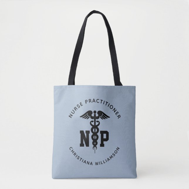 Custom NP Nurse Practitioner Abschluss Caduceus Tasche (Vorderseite)