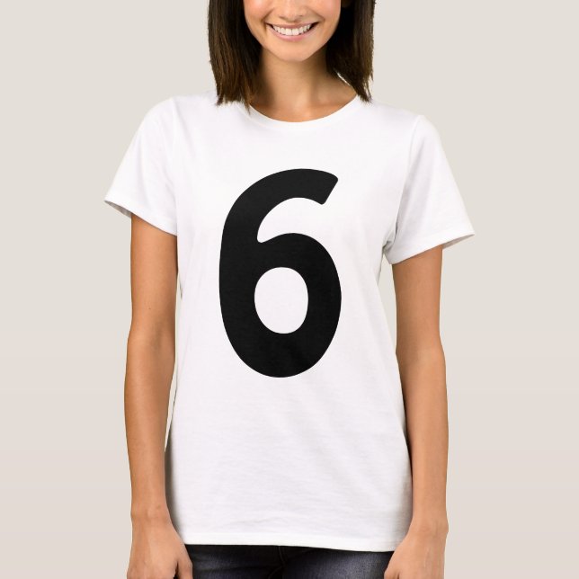 Custom Number Shirt, 6 Number T-Shirt (Vorderseite)
