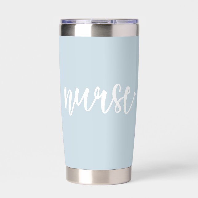 Custom Nurse Est Typografy Nurse RN Abschluss Thermobecher (Vorderseite)