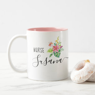 Custom Nurse Grad Krankenpflege Schule Geschenk Vi Zweifarbige Tasse