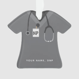 Custom Nurse Practitioner, in dem einfache Scrubs  Ornament