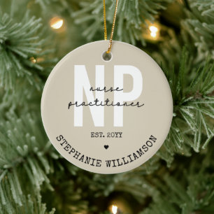 Custom Nurse Practitioner NP Abschluss Geschenk Keramik Ornament