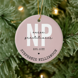 Custom Nurse Practitioner NP Abschluss Geschenk Keramik Ornament