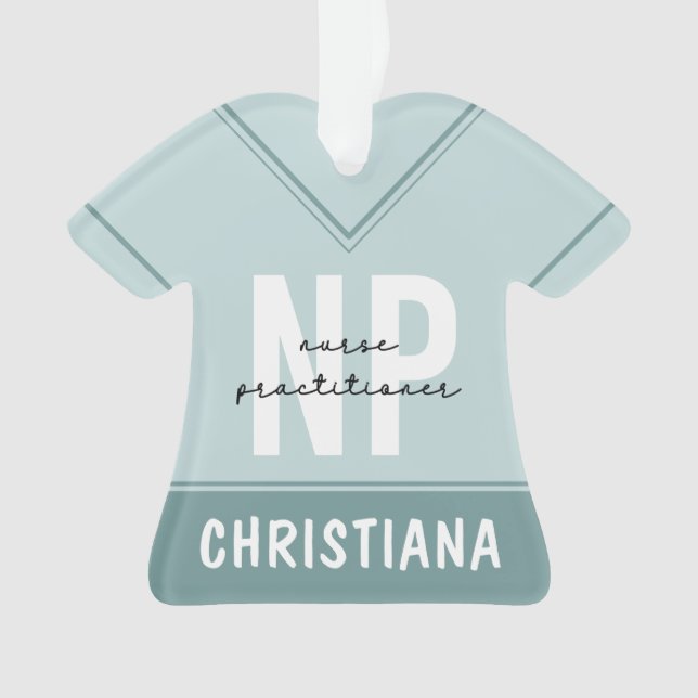Custom Nurse Practitioner NP Abschluss Geschenk Ornament (Vorderseite)