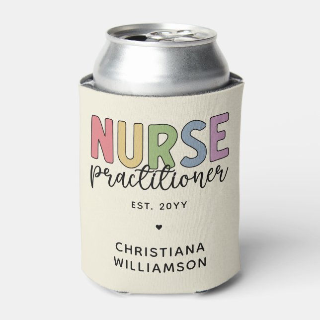 Custom Nurse Practitioner NP Nurse Abschluss Dosenkühler (Kanne Vorderseite)