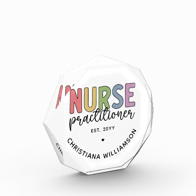 Custom Nurse Practitioner NP Nurse Abschluss Fotoblock (Links)