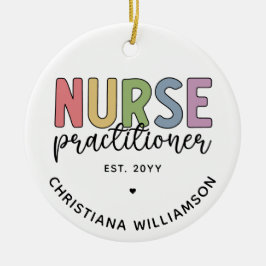 Custom Nurse Practitioner NP Nurse Abschluss Keramik Ornament