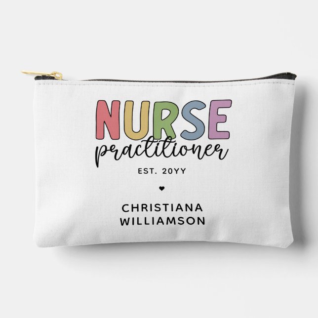 Custom Nurse Practitioner NP Nurse Abschluss Zubehörtasche (Vorderseite)