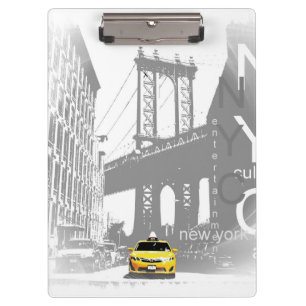 Custom Nyc Yellow Taxi New York City Brooklyn Klemmbrett