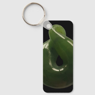 Custom NZ Greenstone Pounamu Drehung Gift Schlüsse Schlüsselanhänger