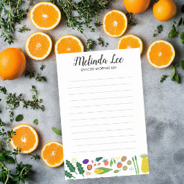 CUSTOM Obstveggies Border Lebensmittelgeschäft Ein Post-it Klebezettel